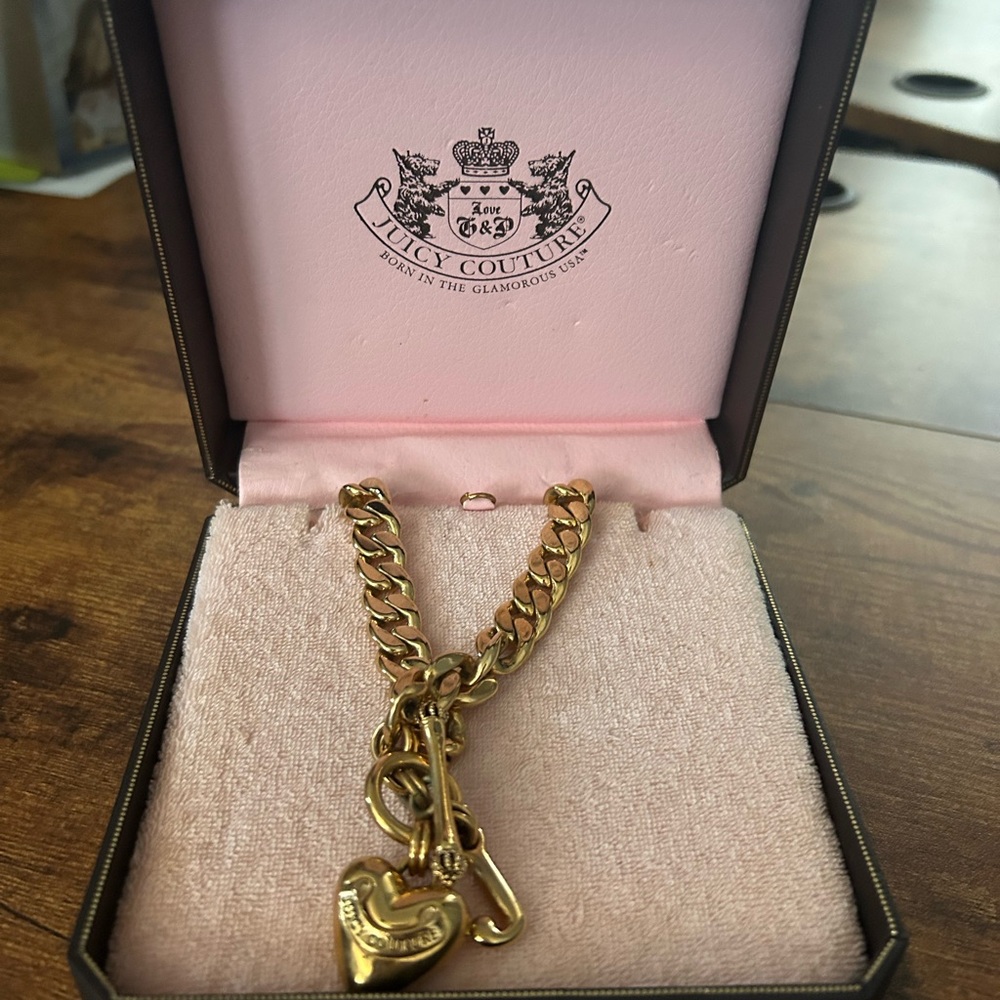 Juicy Couture Gold Heart Charm Necklace